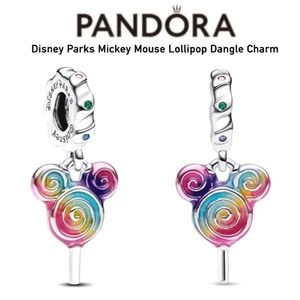 🍭 NWOT Pandora x Disney Mickey Mouse Lollipop Dangle Charm
